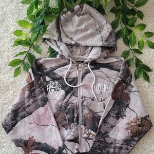 Darc Sport (SHE) Pink Camo Crop Hoodie (S)